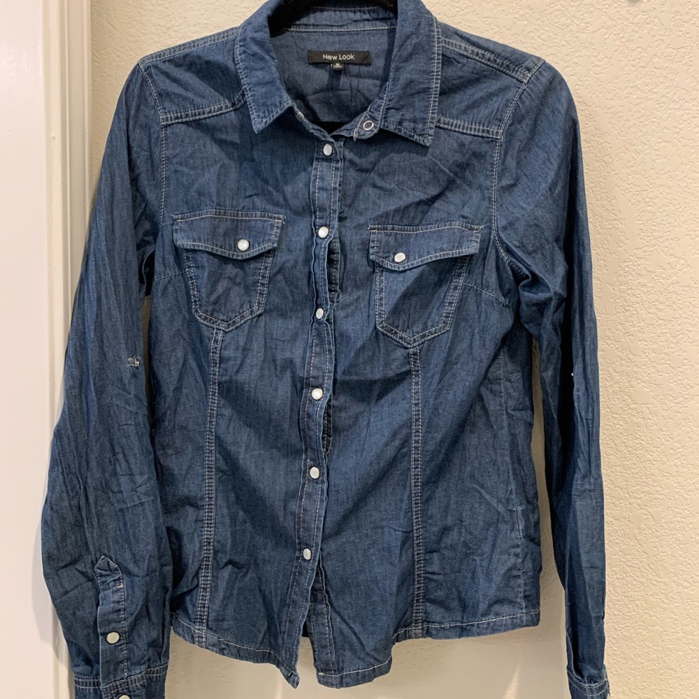 Denim button down shirt